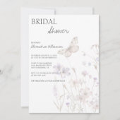 ワイルドフラワーシルエットブライダルシャワー 招待状 (正面)