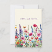 ワイルドフラワーシンフォニー結婚ズテーマ招待状 招待状 (裏面)