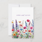 ワイルドフラワーシンフォニー結婚ズテーマ招待状 招待状 (裏面)