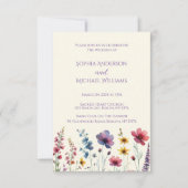 ワイルドフラワーシンフォニー結婚ズテーマ招待状 招待状 (正面)