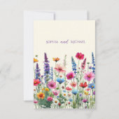 ワイルドフラワーシンフォニー結婚ズテーマ招待状 招待状 (裏面)