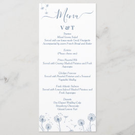 ワイルドフラワーシンプルミニマル結婚リスト メニュー