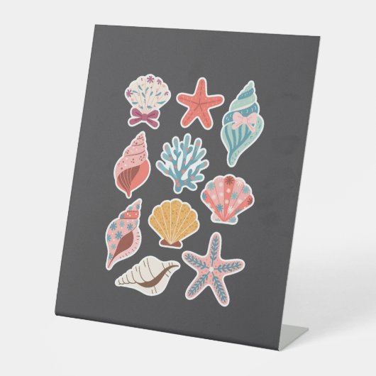 ワイルドフラワーシーシェルクラムサマービベスフローラビーチ 台座サイン (正面)