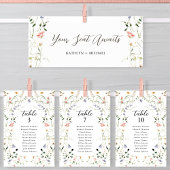 ワイルドフラワーシーティングチャートカードフローラリースガーデン 招待状