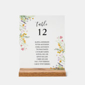 ワイルドフラワーシーティングチャートテーブルの上記号 アクリルサイン (正面)