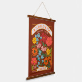 ワイルドフラワーシードパケッぶら下がったトのタペストリー 吊り下げ型タペストリー (傾斜あり)