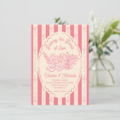 ワイルドフラワーシードパケット手描きリハーサルディナー 招待状 (スタンド正面)