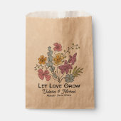 ワイルドフラワーシードパケット手描き フェイバーバッグ (正面)