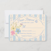 ワイルドフラワーシードパケット手描きRSVP応答 招待状 (正面)