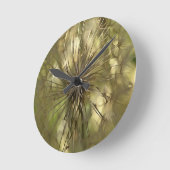ワイルドフラワーシードヘッドアートを作る ラウンド壁時計 (傾斜)