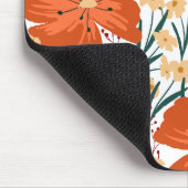 ワイルドフラワーシームレスパターン マウスパッド (コーナー)