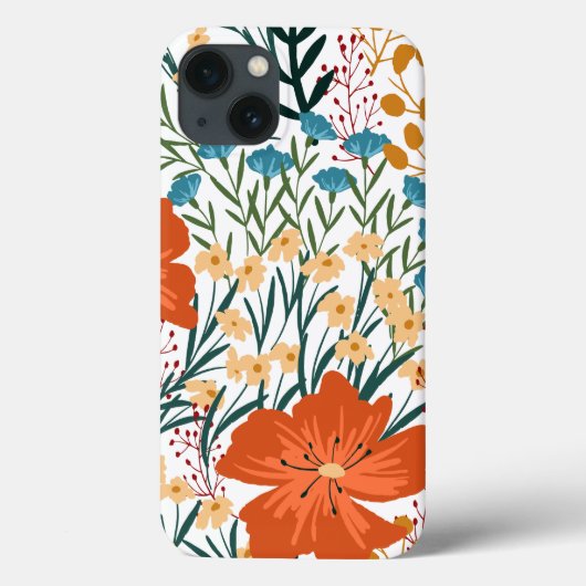 ワイルドフラワーシームレスパターン Case-Mate iPhoneケース (裏面)
