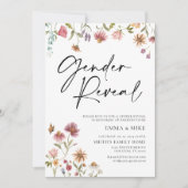 ワイルドフラワージェンダーリビール招待状 招待状 (正面)