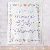 ワイルドフラワージェーズウォーター色ベビーシャワー タペストリー