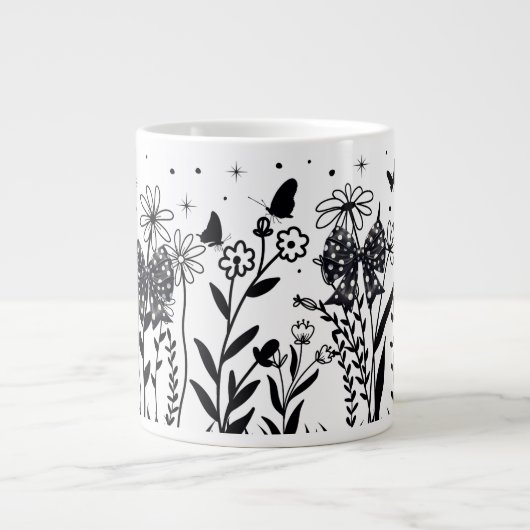 ワイルドフラワージャイアントコーヒーマグ ジャンボコーヒーマグカップ (正面)