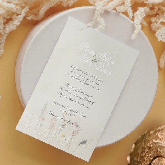 ワイルドフラワージャースボホ結婚式招待状 招待状