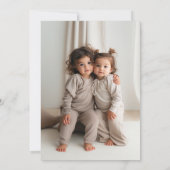 ワイルドフラワージョイント誕生日フォトバック 招待状 (裏面)