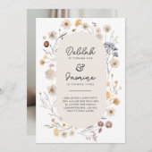 ワイルドフラワージョイント誕生日フォトバック 招待状 (正面/裏面)