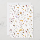 ワイルドフラワージョイント誕生日招待状フローラバック 招待状 (裏面)