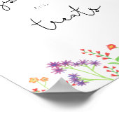 ワイルドフラワースイーツとお菓子の赤ちゃんシャワー ポスター (角)