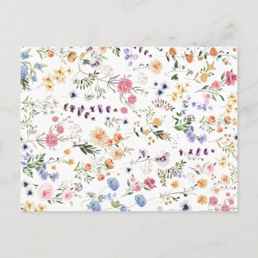 ワイルドフラワースウィート16キンセアニェラ日付を保存 案内ポストカード (裏面)