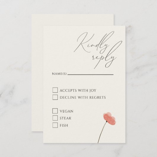 ワイルドフラワースクリプトエンクロージャカード エンクロージャーカード (正面/裏面)