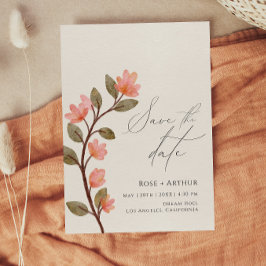 ワイルドフラワースクリプト セーブザデート 招待状