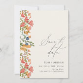 ワイルドフラワースクリプト セーブ・ザ・デート 招待状 (正面)