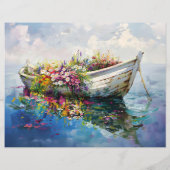 ワイルドフラワースクレープカラフルブック付きボート紙 (裏面)