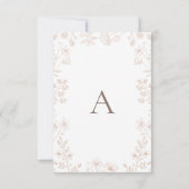 ワイルドフラワースケッチかわいいフローラ21歳の誕生日 招待状 (裏面)