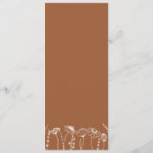 ワイルドフラワースケッチフローラ結婚テラコッタのメニュー メニュー (裏面)