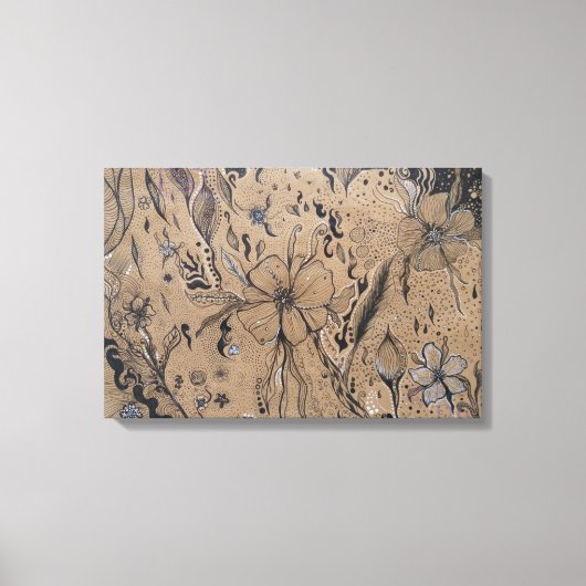 ワイルドフラワースケッチ キャンバスプリント (正面)