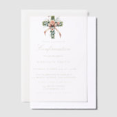 ワイルドフラワースタイリッシュガーデンの確認 ベラム紙招待状 (オフセット)