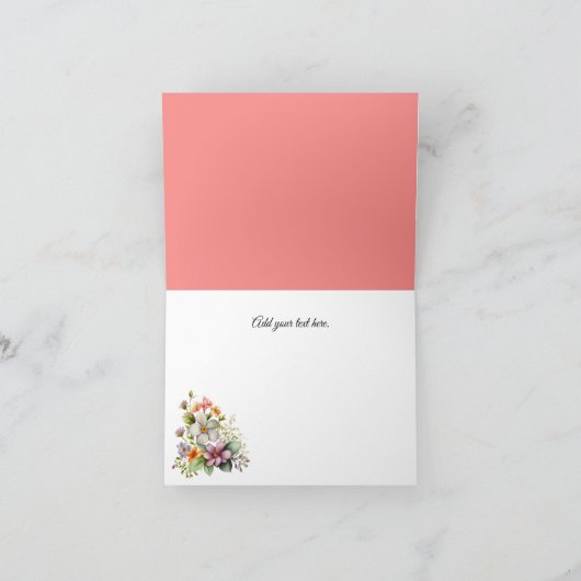 ワイルドフラワースタイリッシュズブライダルシャワーありがとうございました 招待状 (内部)