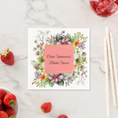 ワイルドフラワースタイリッシュズブライダルシャワー スタンダードカクテルナプキン (インサイチュ)