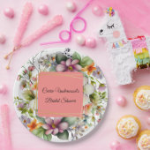 ワイルドフラワースタイリッシュズブライダルシャワー ペーパープレート (パーティー)