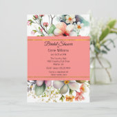 ワイルドフラワースタイリッシュズブライダルシャワー 招待状 (スタンド正面)