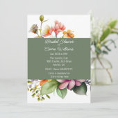 ワイルドフラワースタイリッシュズブライダルシャワー 招待状 (スタンド正面)