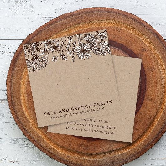 ワイルドフラワースタッドイヤリングディスプレイカード