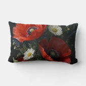 ワイルドフラワースチルライフ – コテージコア装飾用クッション ランバークッション (裏面)