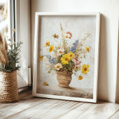 ワイルドフラワースチル絵画ライフの花束 ポスター
