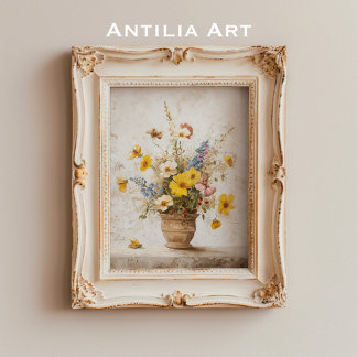 ワイルドフラワースチル絵画ライフの花束 ポスター