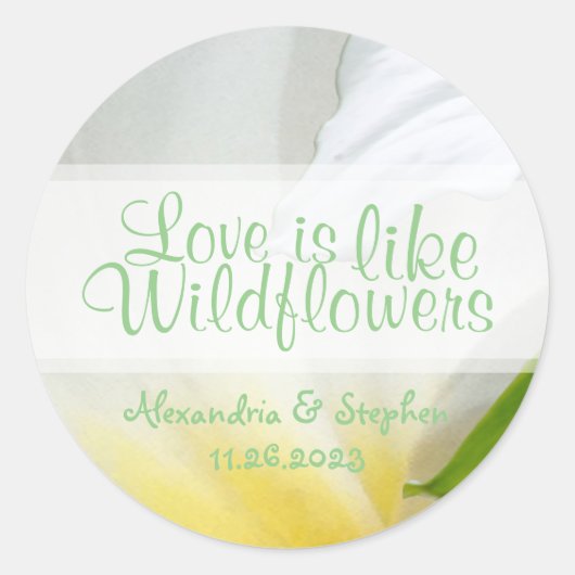 ワイルドフラワーステッカー ラウンドシール (正面)
