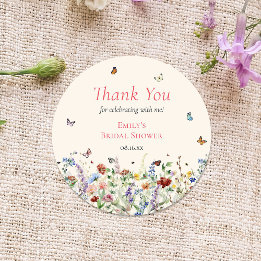 ワイルドフラワーステッカー ラウンドシール