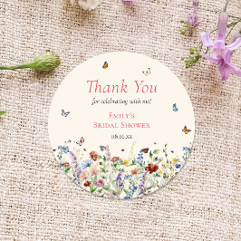 ワイルドフラワーステッカー ラウンドシール