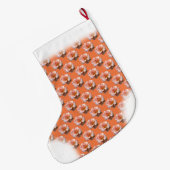 ワイルドフラワーストッキングパーソナライズのクリスマスストッキング ラージクリスマスストッキング (裏面 (吊り時))