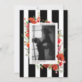 ワイルドフラワーストライプ結婚式写真 Save The Date セーブザデート (正面)