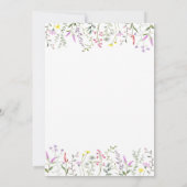 ワイルドフラワーストリングライトグリッター80誕生日 招待状 (裏面)