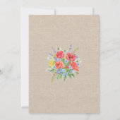 ワイルドフラワーストリングライトI do BBQ婚約 招待状 (裏面)