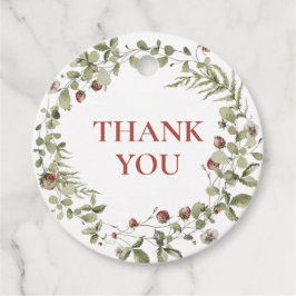 ワイルドフラワーストロベリーサマーサンキューベビーシャワー フェイバータグ